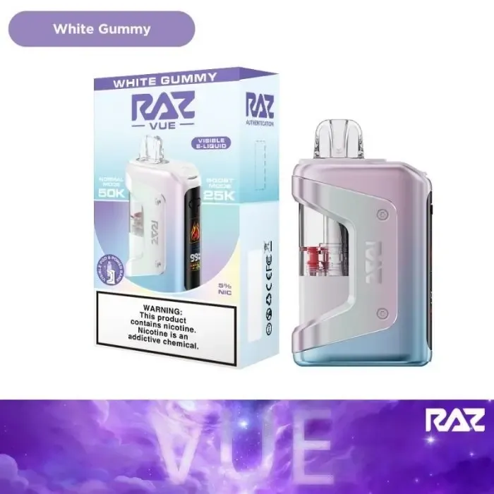 RAZ VEU WHITE GUMMY 50000 PUFFS