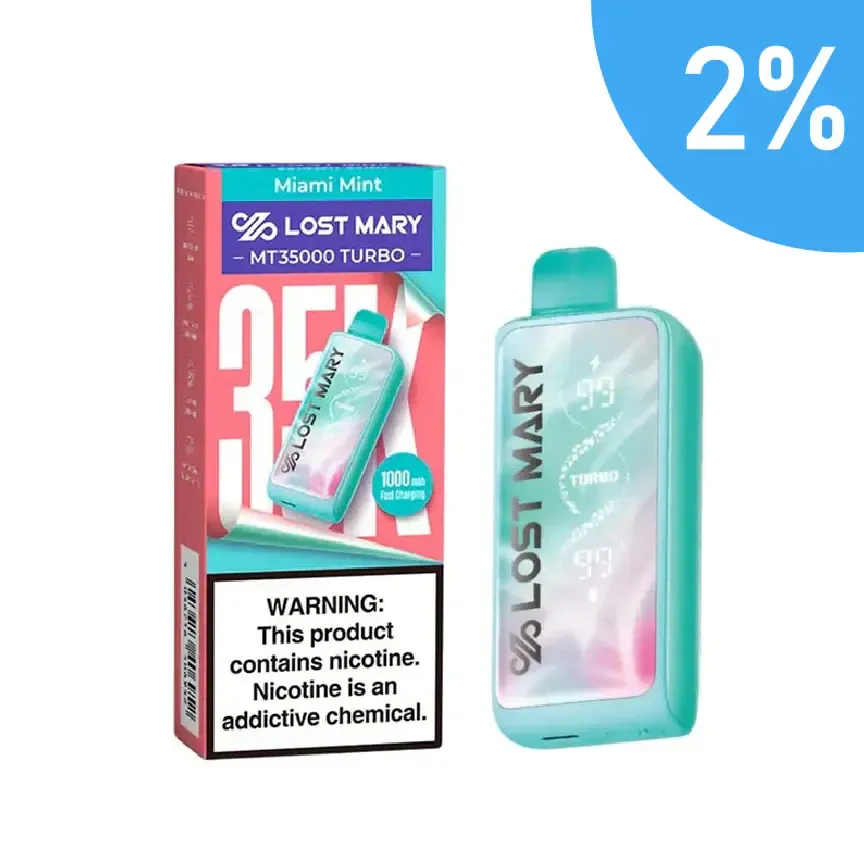 LOST MARY TURBO 2% MIAMI MINT 35000 PUFFS