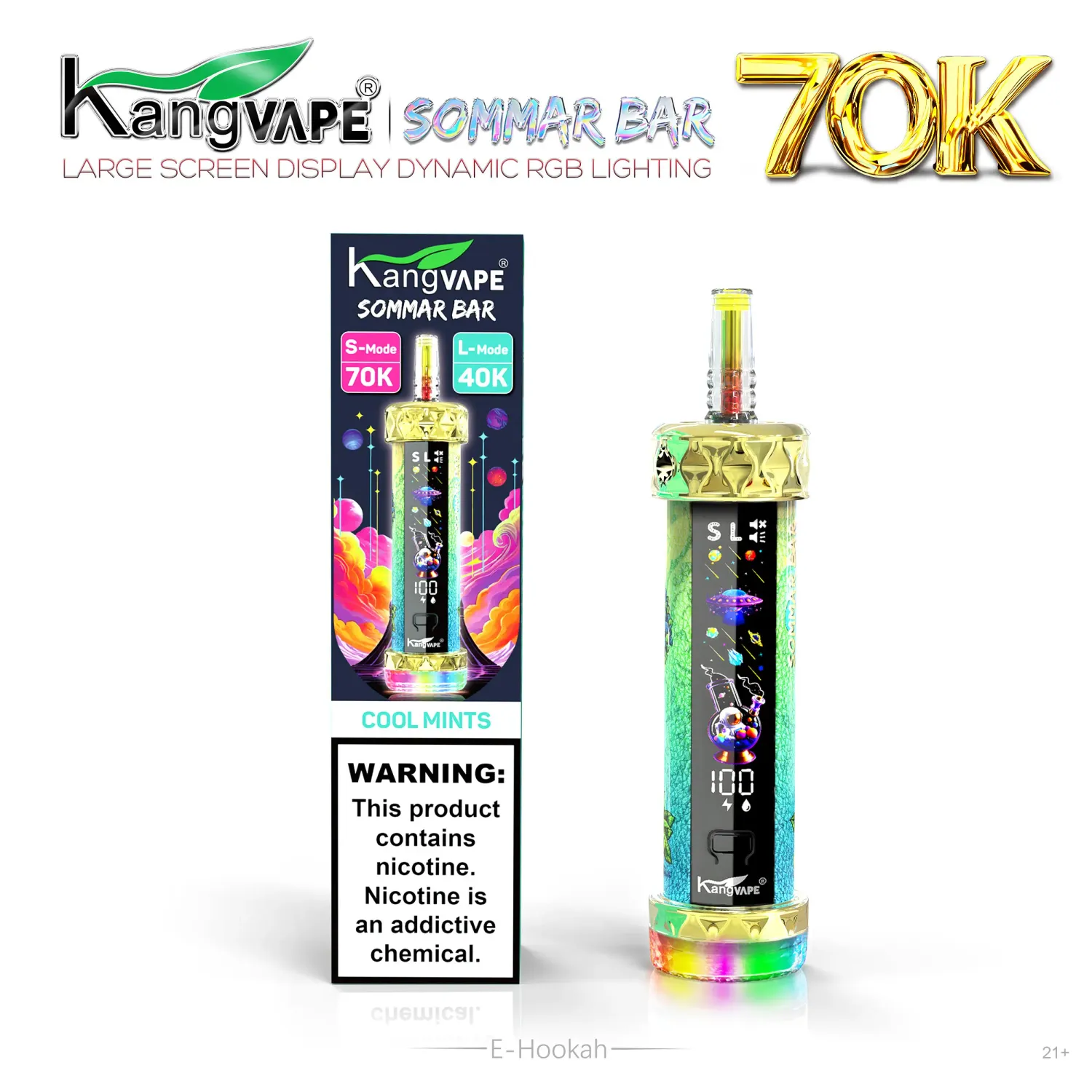 KANGVAPE SOMMAR BAR COOL MINTS HOOKAH 70000 PUFFS