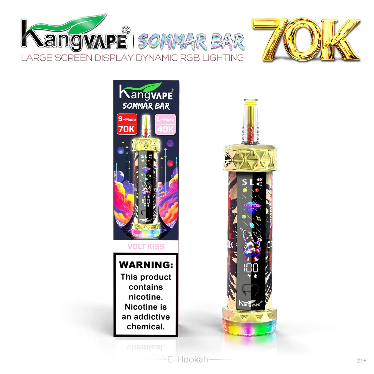 KANGVAPE SOMMAR BAR VOLT KISS HOOKAH 70000 PUFFS KANGVAPE SOMMAR BAR VOLT KISS HOOKAH 70000 PUFFS