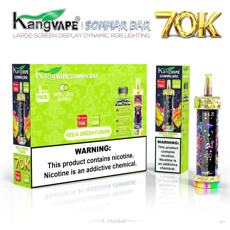 KANGVAPE SOMMAR BAR RED GREEN FUSION HOOKAH 70000 PUFFS