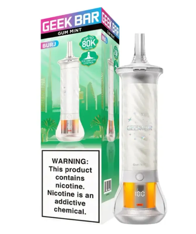 GEEK BURJ GUM MINT 80000 PUFFS GEEK BURJ GUM MINT 80000 PUFFS