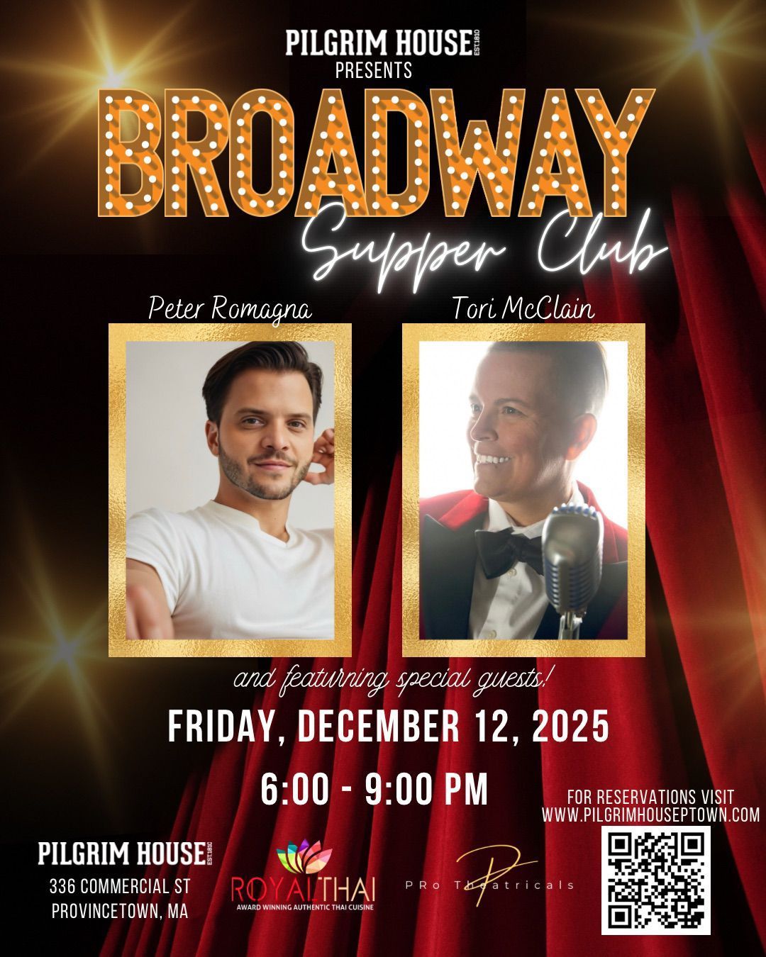 BROADWAY SUPPERCLUB W/ Peter Romagna & Tori McClain