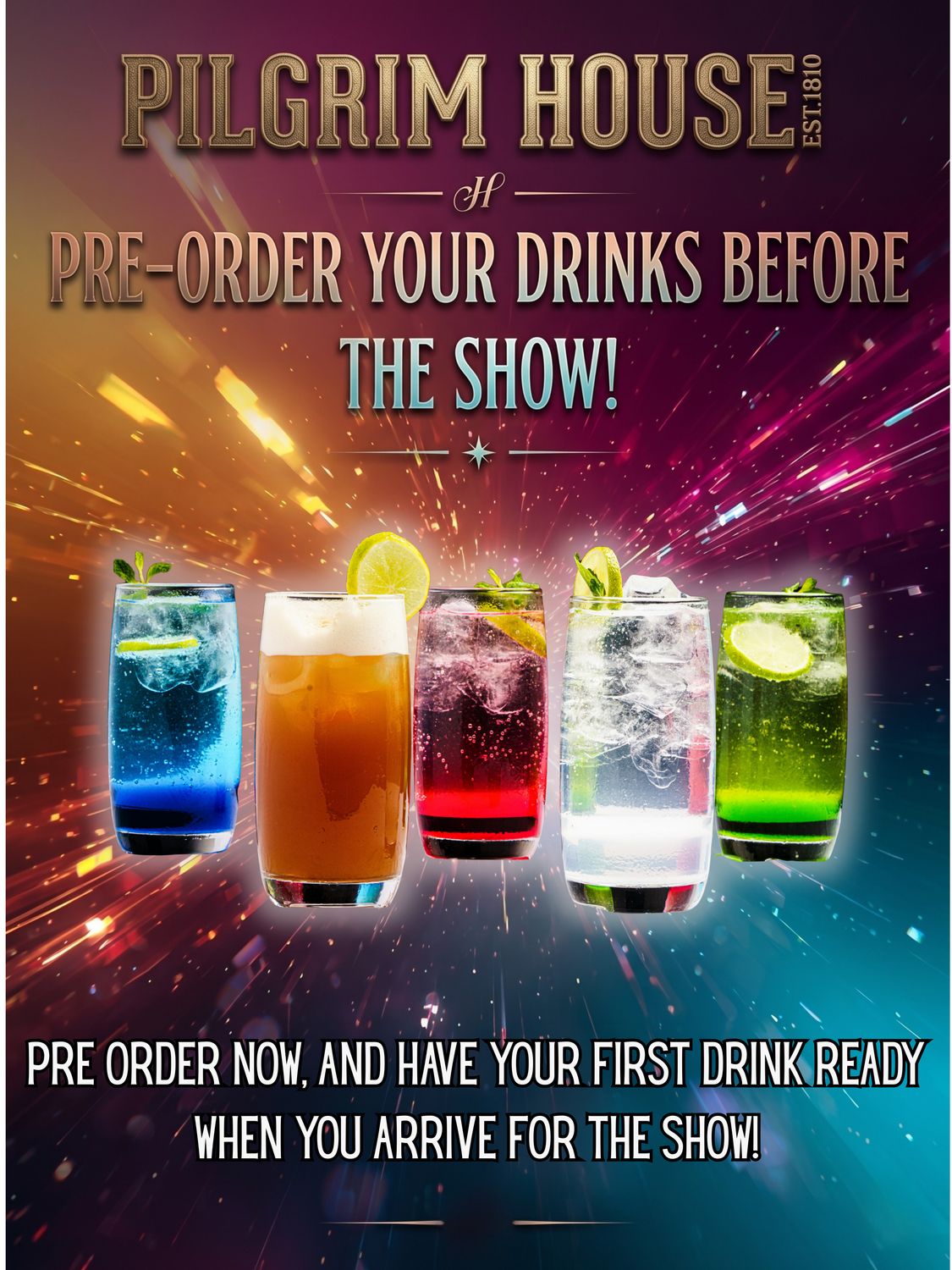 Pre Order Your Drink! Pre Order Your Drink!
