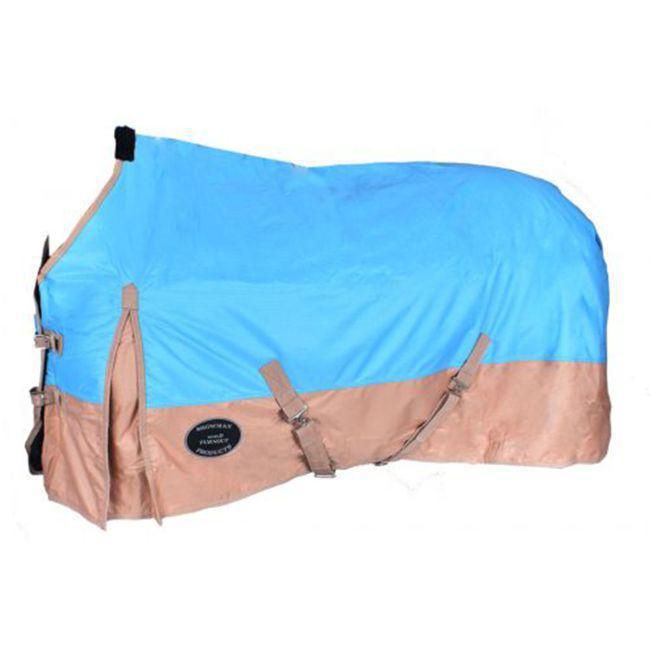 Showman Turnout Blanket, Denier: 600, Size: 74&quot;, Color: Blue/Tan