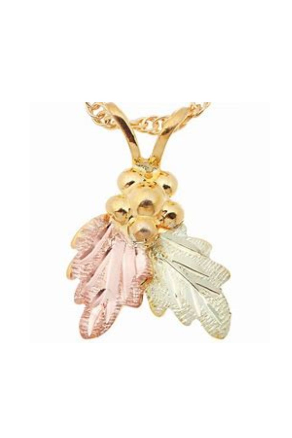 10k Grapes and Leaves Necklace