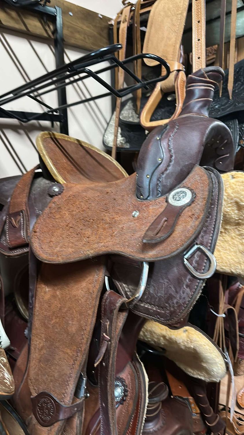 American Made Dark Oil Roper Saddle, Size: 14.5&quot; Seat