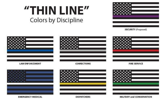 American Flag Thin Line Necklace
