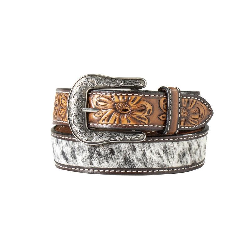 Spotted Calf Hair Sunflowers Brown