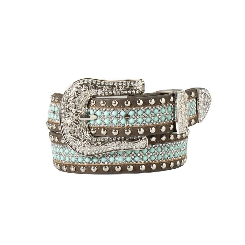Beaded Inlay Stone Trim Turquoise