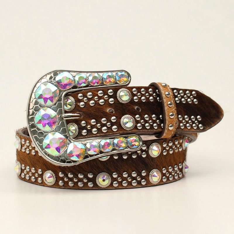 Calf Hair Large Stones Brown
