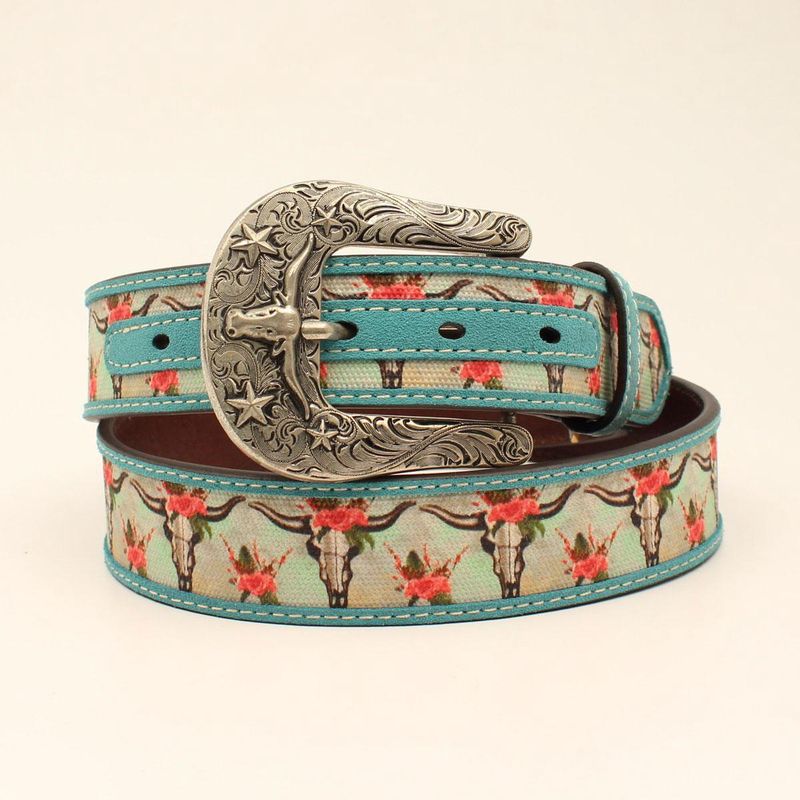 Steer Skull Floral Cruiser Matcher Turquoise