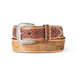 Diamond Embossed Calf Hair Inlay Brown