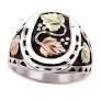 Black Hills Gold and Silver Ring  ANTIQUE HORSESHOE