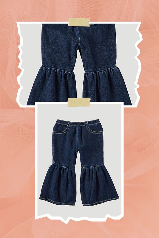 BABY GIRL RUFFLE LEG FLARE JEAN IN LACEY