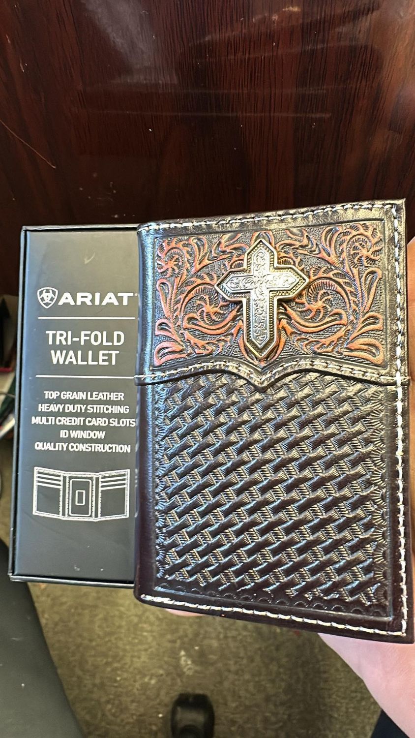Ariat Trifold Cross Floral Filigree MB