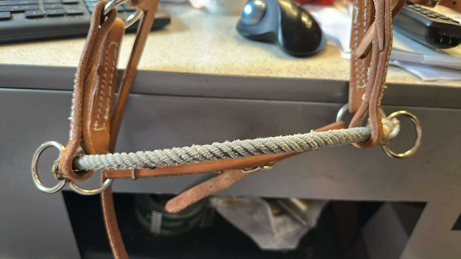 Side Pull/Bitless Headstall, Style/Design: Rope
