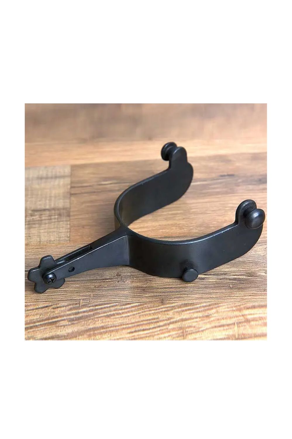 Black Steel 5 Degree Bull Riding Spurs