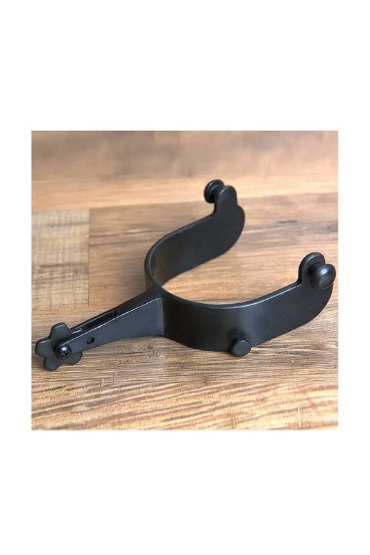Black Steel 5 Degree Bull Riding Spurs