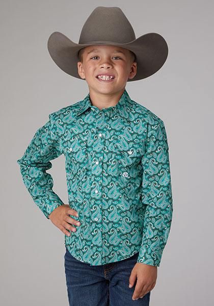Amarillo Collection- Silver Springs, Color/Print: Jade Paisley, Size: X-small
