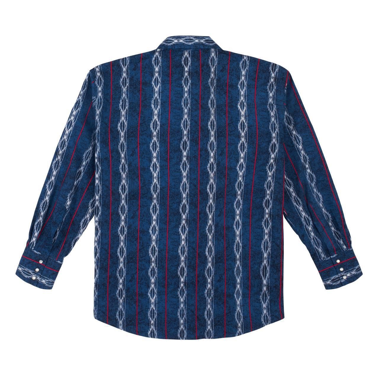 Checotah Aztec Print Shirt, Color/Print: Red/White/Blue, Size: Small
