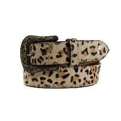Cheetah Print Cowhide Belt