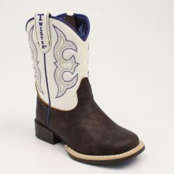 Joshua Style Square Boots Brown