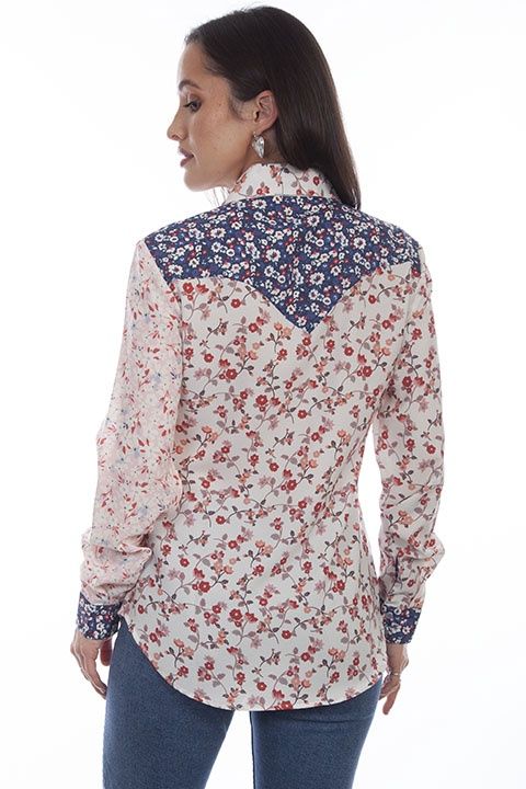 Multi Fabric Vintage Floral Print