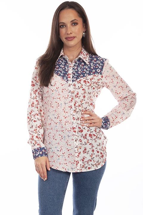 Multi Fabric Vintage Floral Print, Size: X-Small