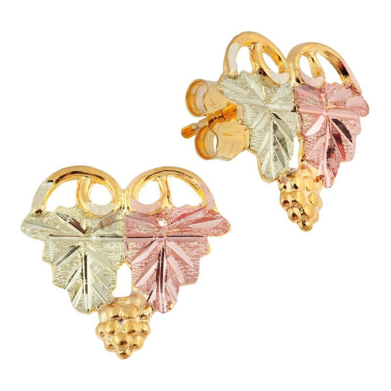 Classic Black Hills Gold Earrings with Leaves
