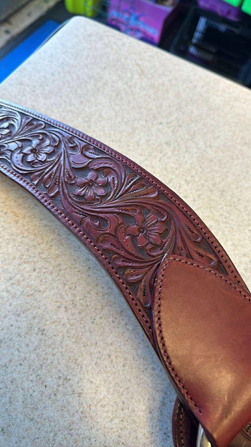 Circle L All USA Made Breast Collars, Oil Dye Color: Red