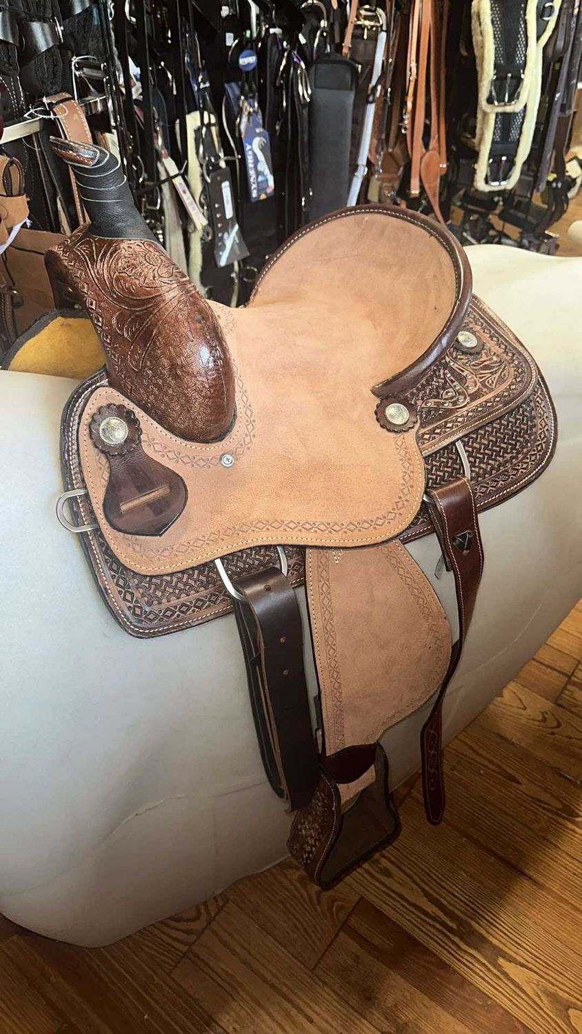 Two Tone Roper Saddle Youth, Size: 12&quot;