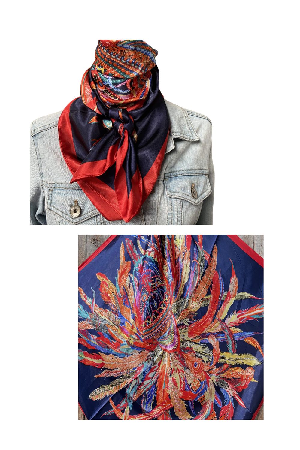 Ranch Wild Rag Scarfs, Color/Print: Feather