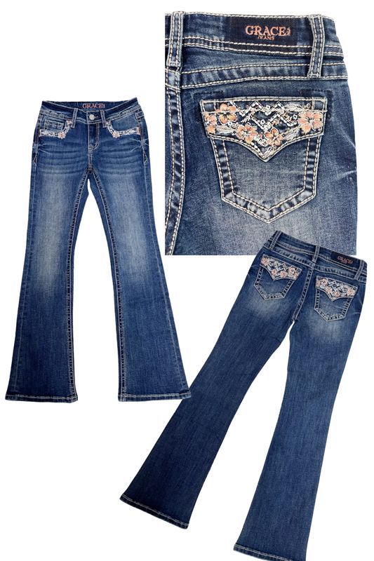 Colorful Faux Flap Girl Boot Cut