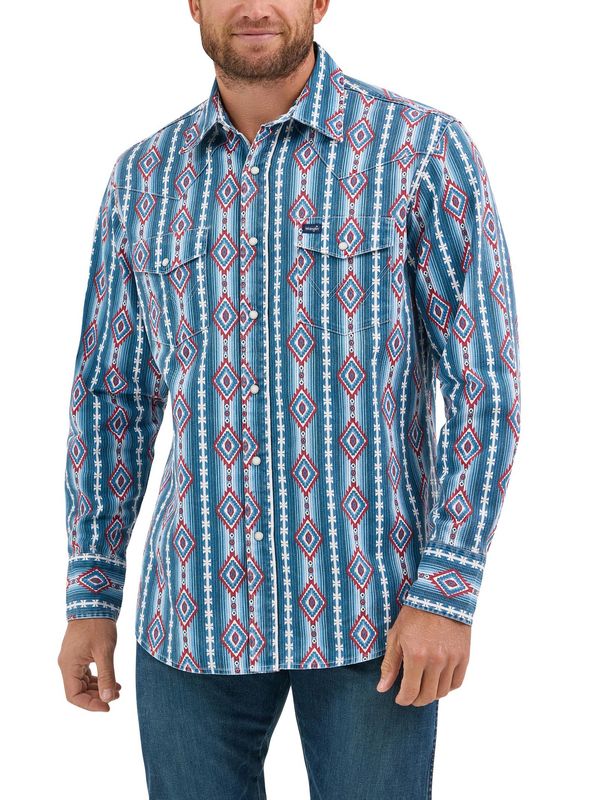 Vintage Inspired Long Sleeve Shirt - Classic Fit Prints