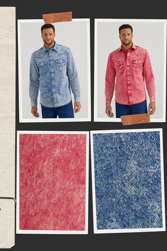 Men&#39;s Vintage Inspired Western Snap Work shirt