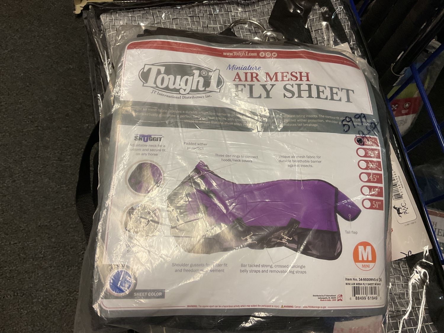 Mini Air Mesh Fly Sheet with Snuggit Mini Air Mesh Fly Sheet with Snuggit, Color: Blue, Size: 36”