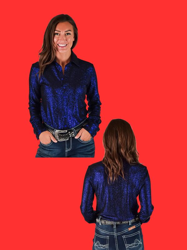 Beautiful Shimmer Stretch Jersey Lightweight Pullover Button Up