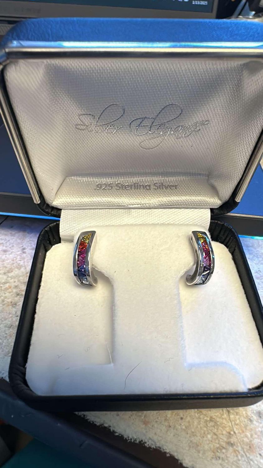 Rainbow Sterling Silver, Style/Design: Rainbow Earring