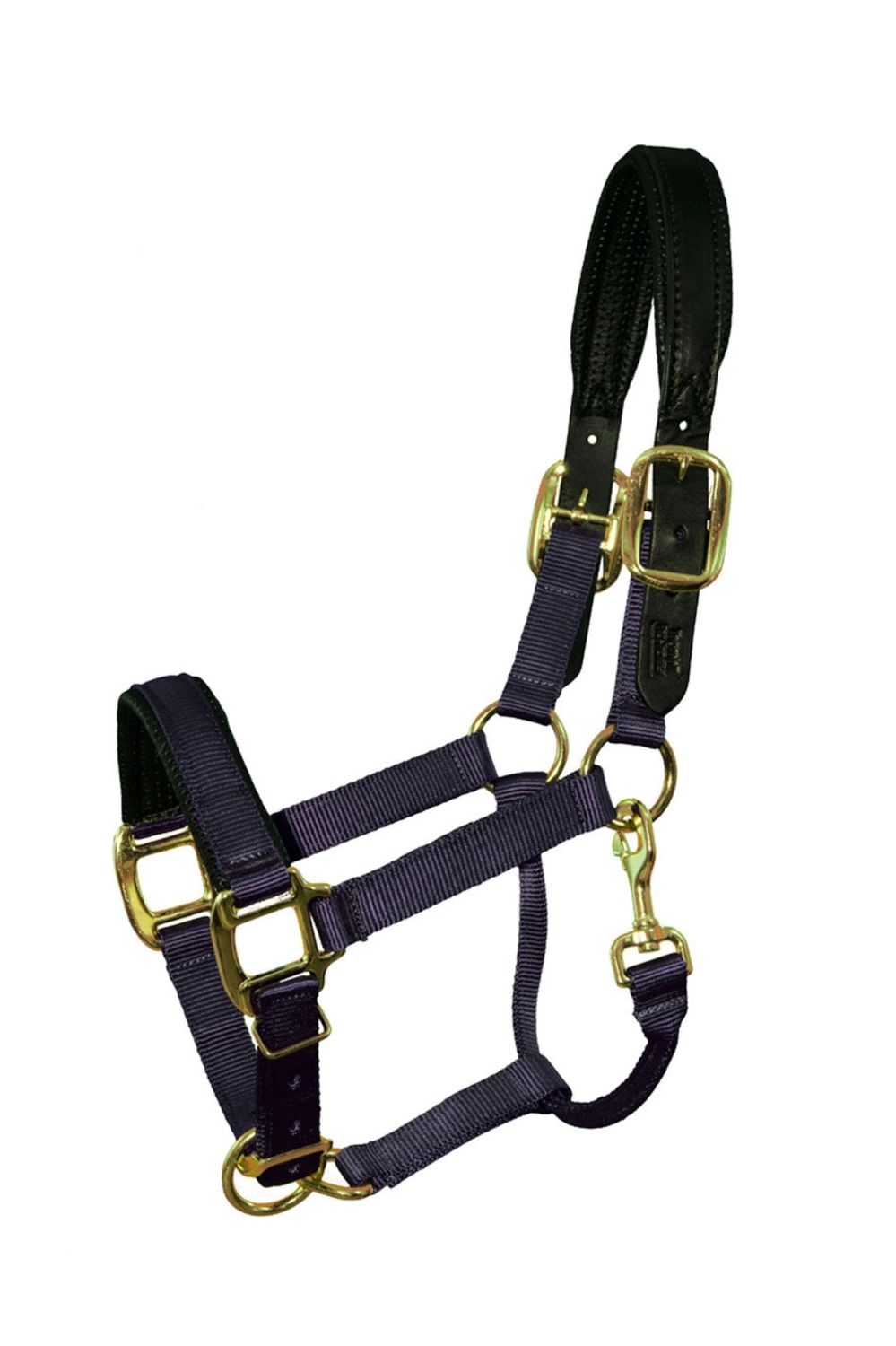 Premium Nylon Breakaway Halter with Padded Crown/Nose Premium Nylon Breakaway Halter with Padded Crown/Nose, Breed: Horse (800-1100lb), Color: Black