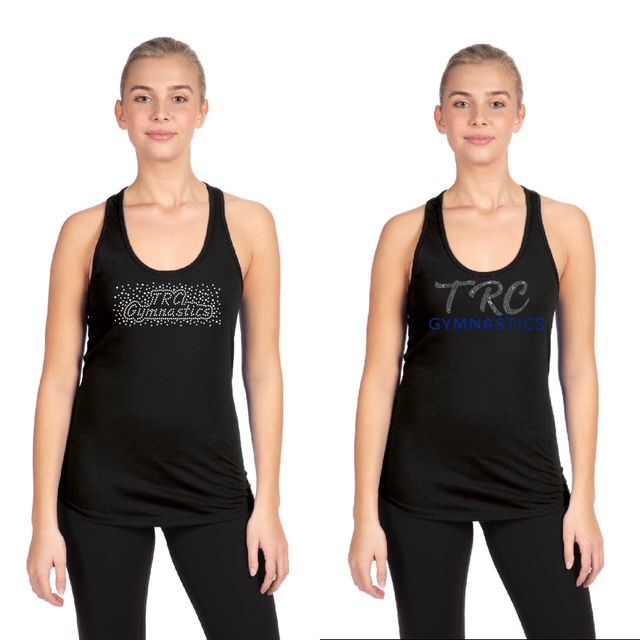 LADIES CRYSTAL TRC GYMNASTICS RACER BACK TANK