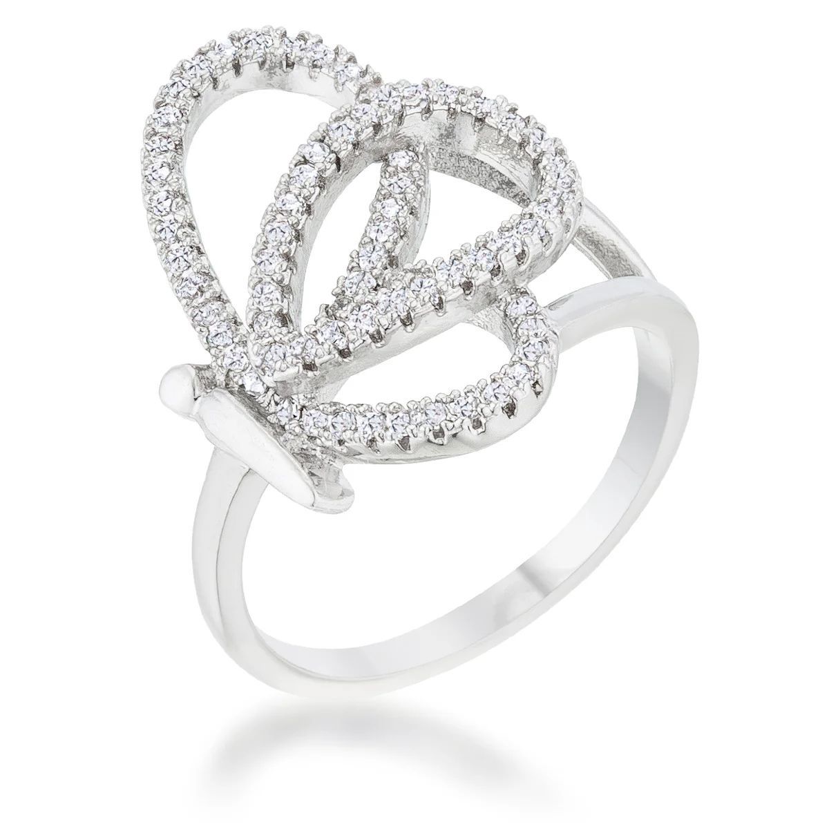 Pave Butterfly Ring, Size: 7