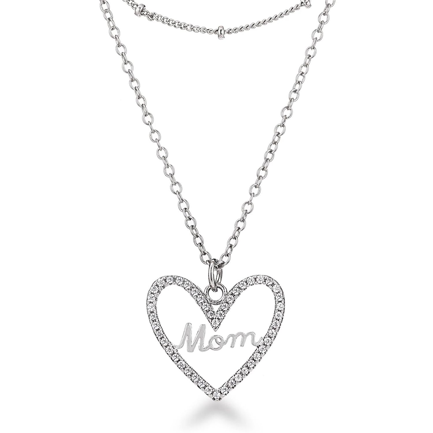 Elegant Layered &quot;Mom&quot; Necklace