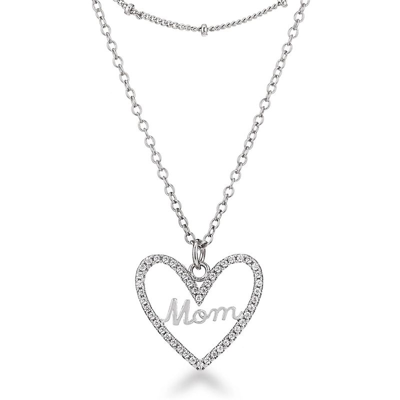 Elegant Layered &quot;Mom&quot; Necklace