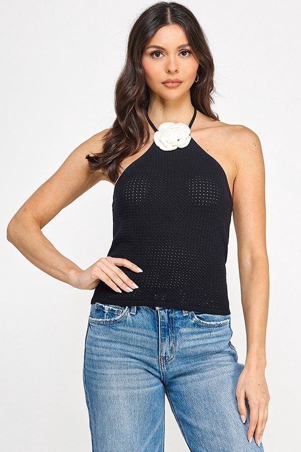 Sweater Top, Colour: Black, Size: Small