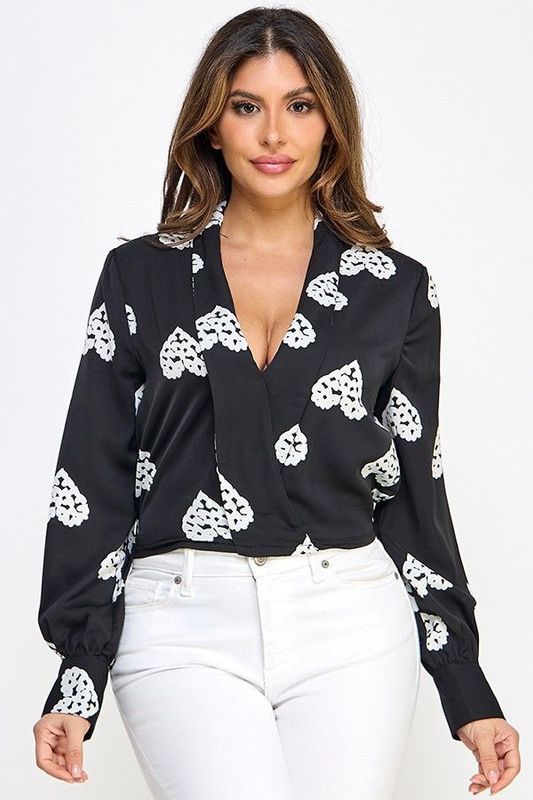 Long Sleeve Surplice Top