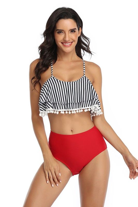 Sleeveless Ruffle Bikini Sets