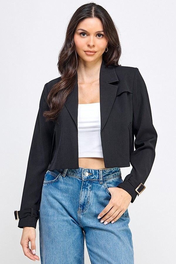 Trench Jacket, Colour: Black, Size: Small