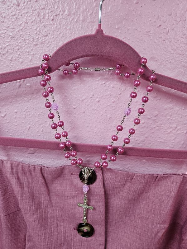 Rosary Necklace Lavender