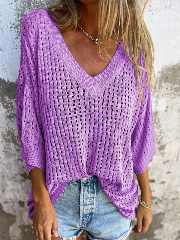 Full Size V-Neck Cover Up